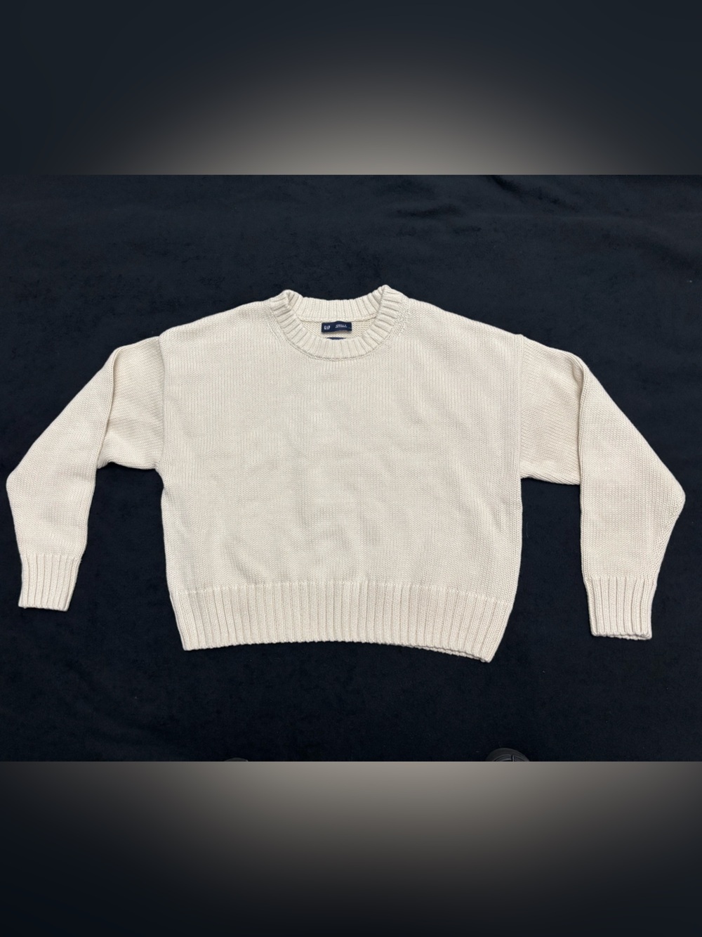 BNWT GAP WOMEN’S CREAM 100% COTTON CABLE KNIT SWEATER WITH BALLOON SLEEVE SIZE S